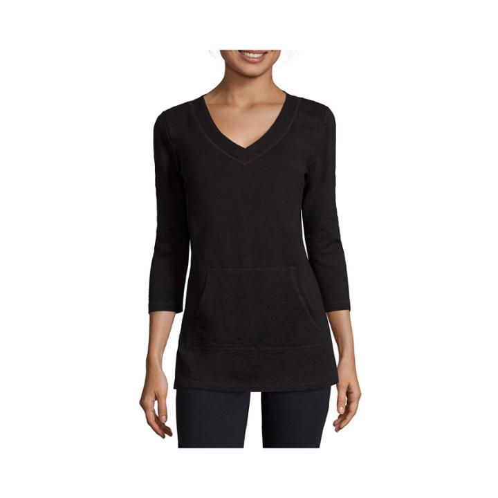 Liz Claiborne 3/4-sleeve Kangaroo Pocket Pullover Tunic