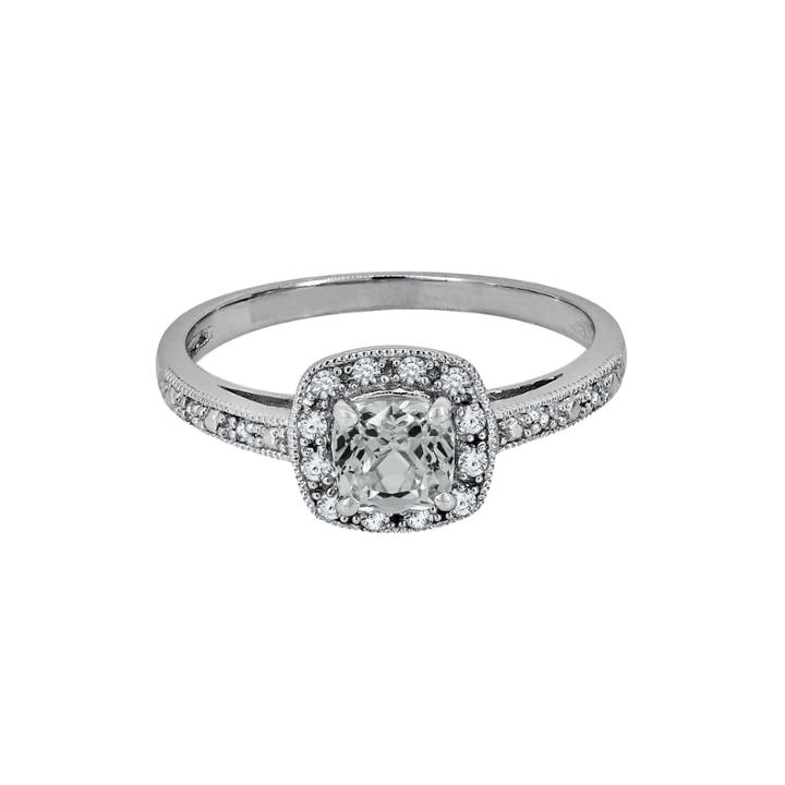 Lab-created White Sapphire & Diamond Accent Sterling Silver Ring