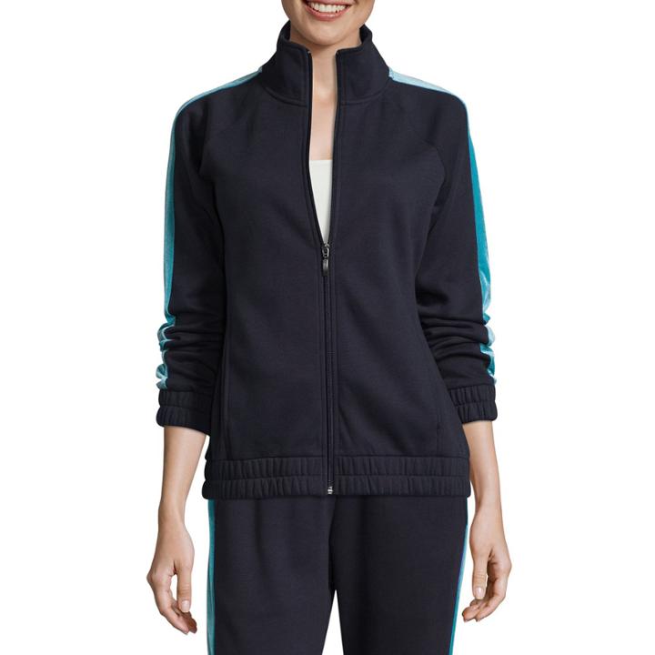St. John's Bay Active Velour Trim Track Jacket