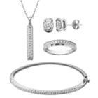 Diamonart Womens 4-pc. White Cubic Zirconia Jewelry Set