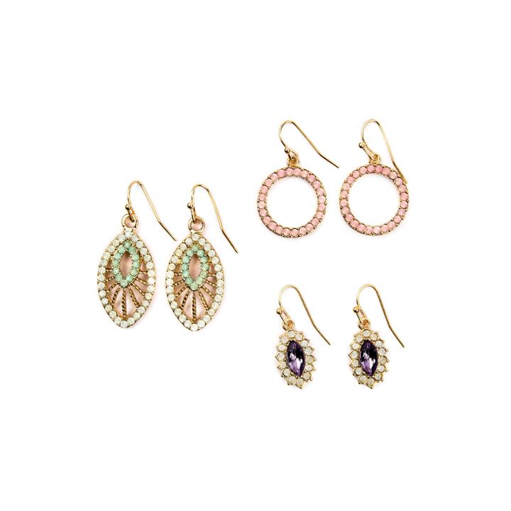 Decree 6-pc. Multi Color Earring Sets