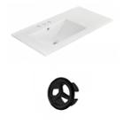 35.5-in. W 3h4-in. Ceramic Top Set In White Color
