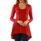 24/7 Comfort Apparel High-low Tunic Top