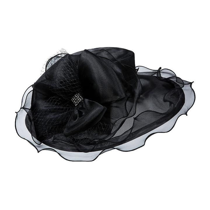 Giovanna Signature Women's Organza Wide Brim Hat