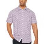 Society Of Threads Short Sleeve Floral Button-front Shirt-big And Tall