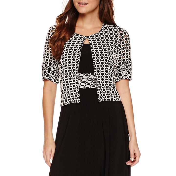 Perceptions Short Sleeve Jacket Dress-petites