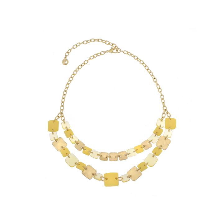 Gloria Vanderbilt Womens Yellow Collar Necklace