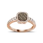 Womens 3/4 Ct. T.w. Genuine White Diamond 14k Gold Halo Ring