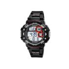 Armitron Mens Pro Sport Black And Red Chrono Digital Strap Watch 40/8309red
