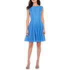 Danny & Nicole Sleeveless Lace Circles Fit & Flare Dress