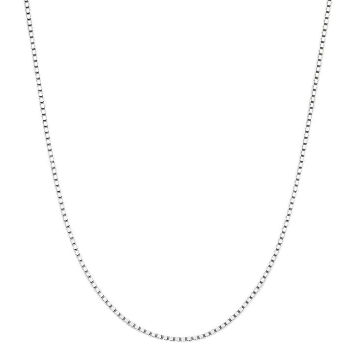 Made In Italy 14k White Gold 18 Box Chain Necklace