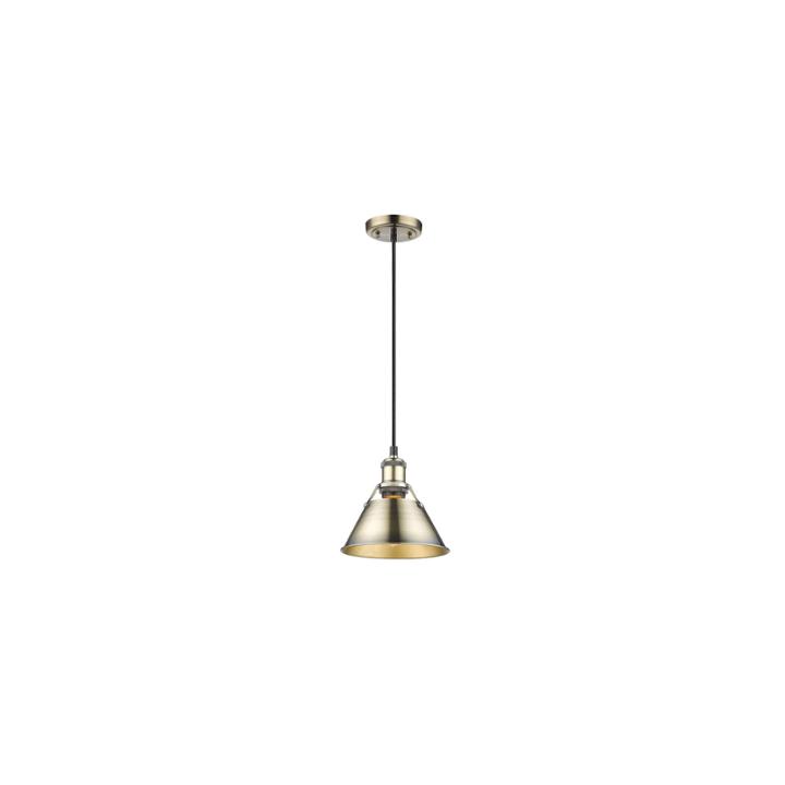 Orwell Mini Pendant 10 In Aged Brass