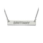 Personalized 4x26mm Block Name Bar Necklace