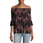 A.n.a 3/4 Sleeve Crew Neck Woven Blouse-talls