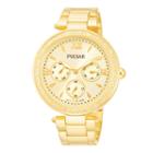 Pulsar Womens Gold-tone Crystal-accent Boyfriend Watch Pp6106