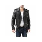 Classic Cowhide Leather Motorcycle Jacket - Big