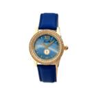 Bertha Womens Emma Mother-of-pearl Blue Leather-band Watchbthbr5204