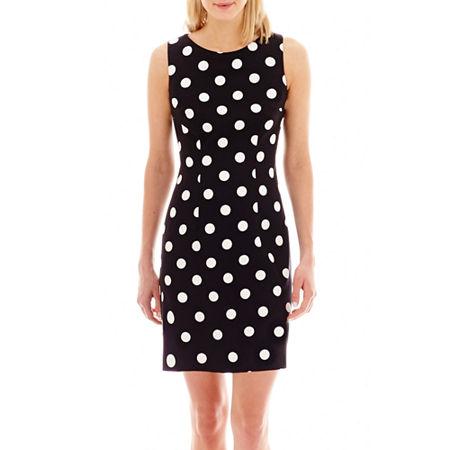 Alyx Sleeveless Polka Dot Sheath Dress
