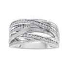 1/4 Ct. T.w. Diamond Sterling Silver Crossover Ring