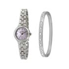 Peugeot Womens Silver Tone 2-pc. Watch Boxed Set-1015pst