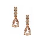 Limited Quantities! 1/7 Ct. T.w. Pink Morganite 14k Gold Drop Earrings