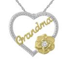 Catalog Internet Womens Diamond Accent Genuine White Diamond 10k Gold Over Silver Sterling Silver Heart Pendant Necklace