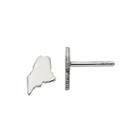 Personalized Sterling Silver Maine Stud Earrings