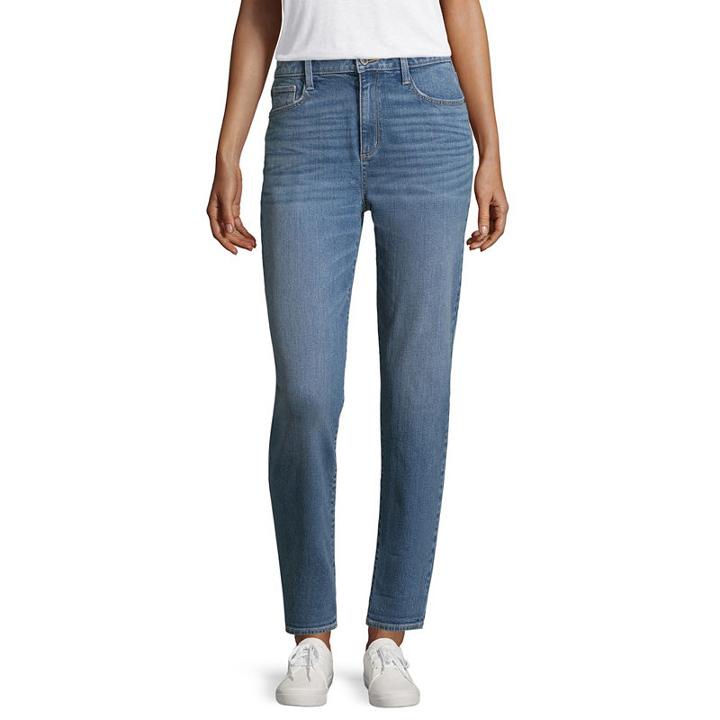Arizona Straight Fit Straight Leg Jeans-juniors