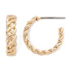 Monet Gold-tone Small Helix Hoop Earrings