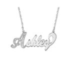 Personalized Diamond-accent Sterling Silver Nameplate Necklace