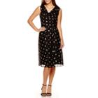 Rn Studio By Ronni Nicole Sleeveless Dot Fit-and-flare Dress