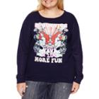 The Little Mermaid Brushed Fleece Sweatshirt- Juniors Plus