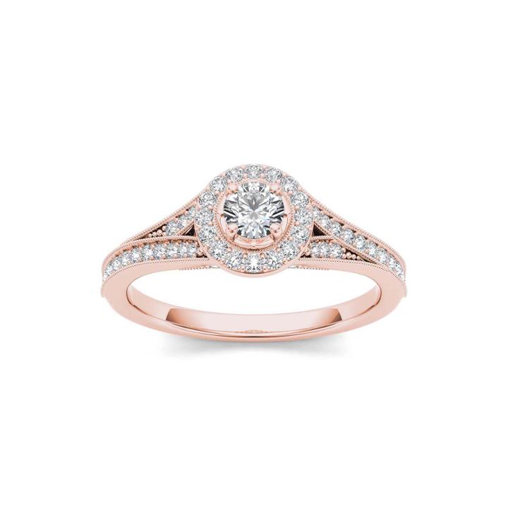 5/8 Ct. T.w. Diamond 14k Rose Gold Engagement Ring