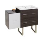37.75-in. W Floor Mount White-dawn Grey Vanity Setfor 3h8-in. Drilling