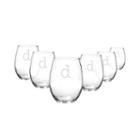 Cathy's Concepts Set Of 6 Personalized Stemless Wine Glasses