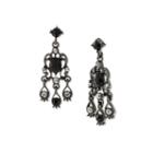 1928 Vintage Inspirations Black Brass Chandelier Earrings