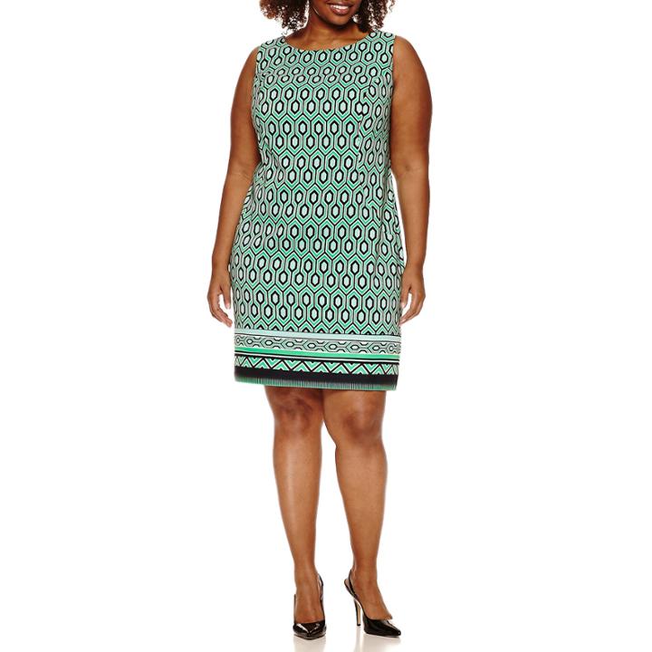 Alyx Sleeveless Geometric Sheath Dress-plus