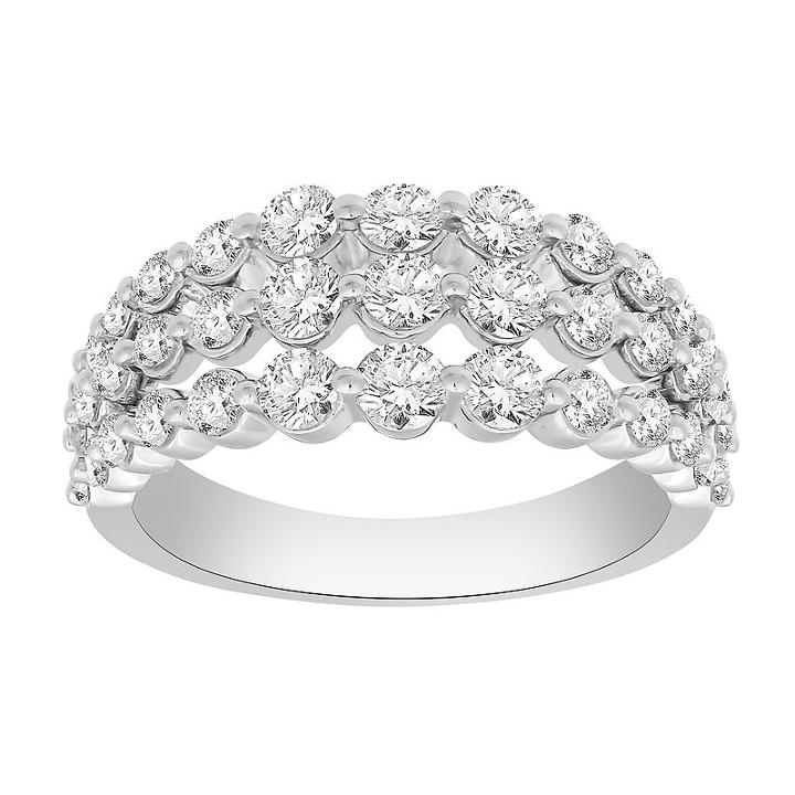 Womens 1 1/2 Ct. T.w. White Diamond 10k Gold Wedding Band