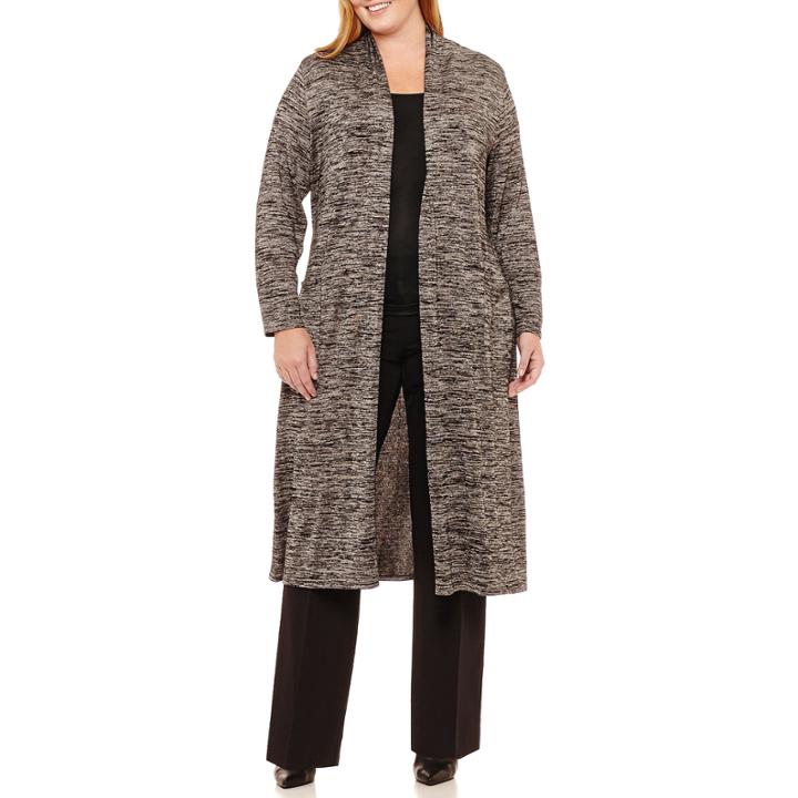 Worthington Long Sleeve Duster Cardigan Plus