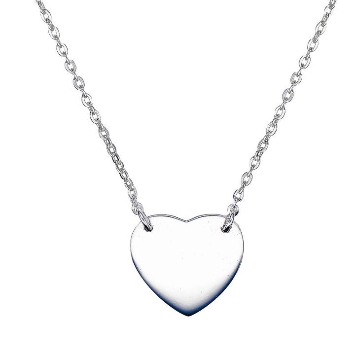 Footnotes Footnotes Womens Sterling Silver Heart Pendant Necklace