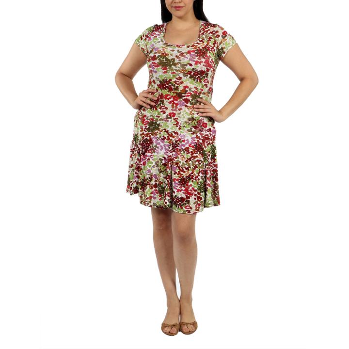 24/7 Comfort Apparel Bella Sera Fit & Flare Dress-plus