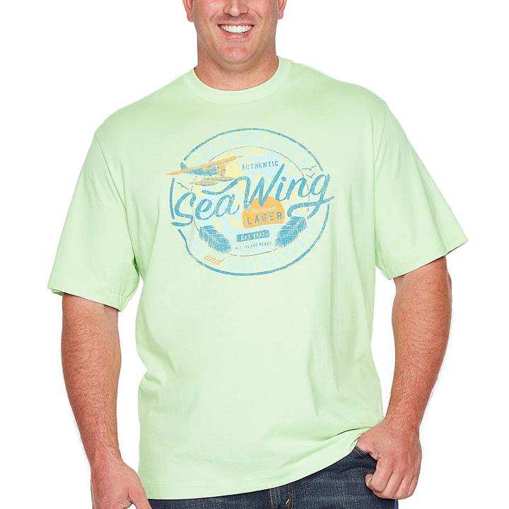 Izod Graphic Short Sleeve Crew Neck T-shirt- Big And Tall