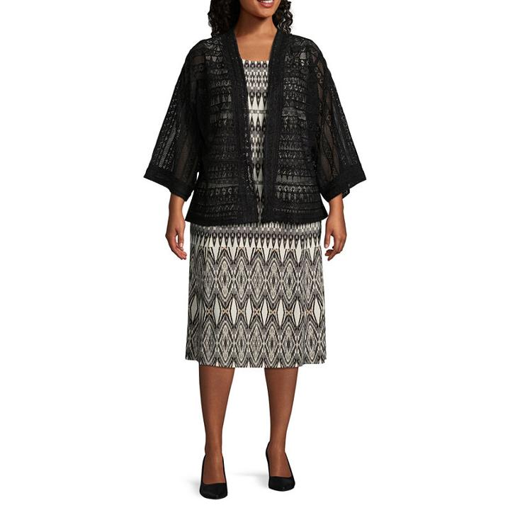 Danny & Nicole Sleeveless Jacket Dress - Plus