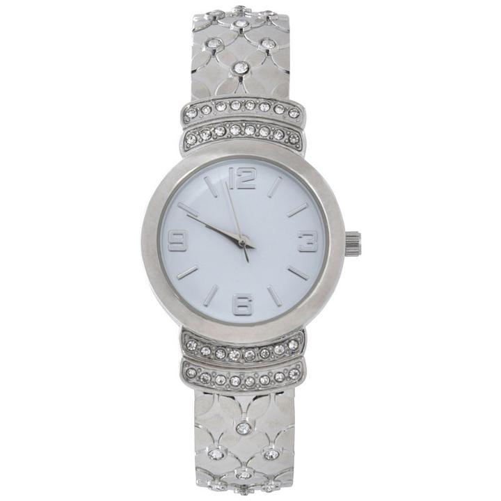 Mixit Womens Silver Tone Bangle Watch-wac4443jc