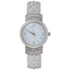 Mixit Womens Silver Tone Bangle Watch-wac4443jc