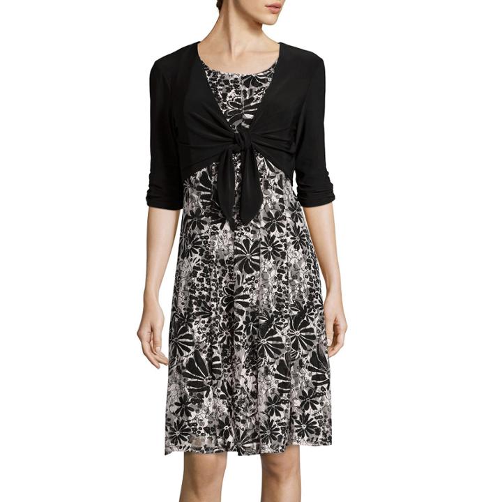 Perceptions 3/4-sleeve Jacket Dress