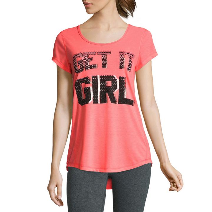 Xersion Short Sleeve Scoop Neck Graphic T-shirt
