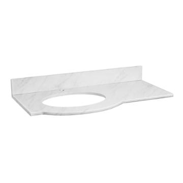 American Imaginations Tiffany Rectangle Countertopsingle Hole Left Faucet Marble Top