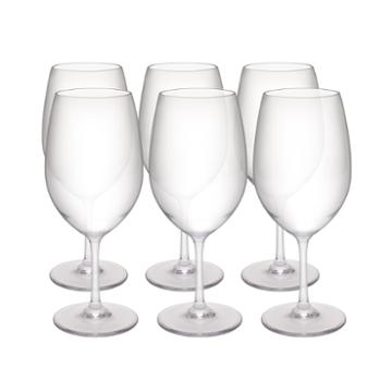 Zak Designs Trinity Set Of 6 Red Wine Glasses