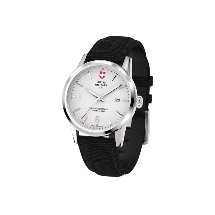 Swiss Military By Charmex Officer Mens Black Strap Watch-78346 4 B